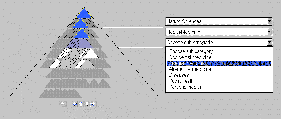 Cheops pyramid with access tools